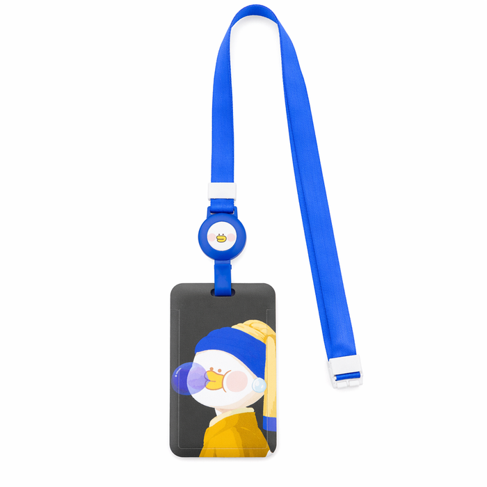 Art Parody Badge Holder with Retractable Lanyard A