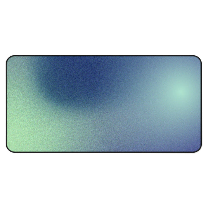 Astronomical Blue Space Desk Pad: blue, teal rectangular pad or mat, minimal style