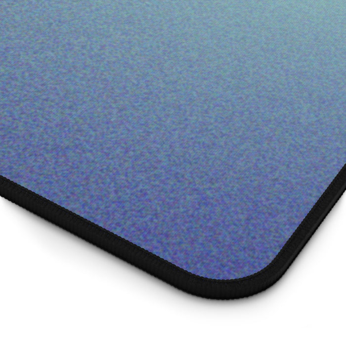 Astronomical Blue Space Desk Pad: blue, teal rectangular pad or mat, minimal style