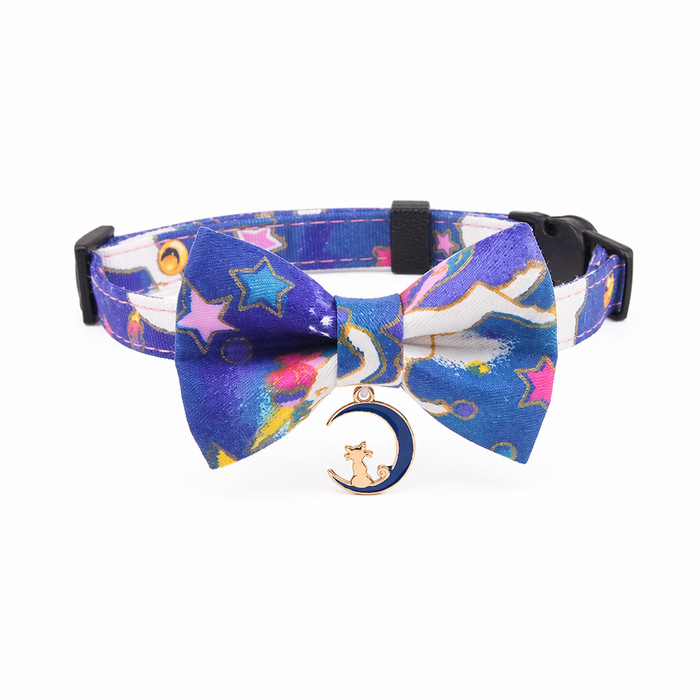 Astronomy-themed Pet Collar with Safety Buckle Blue