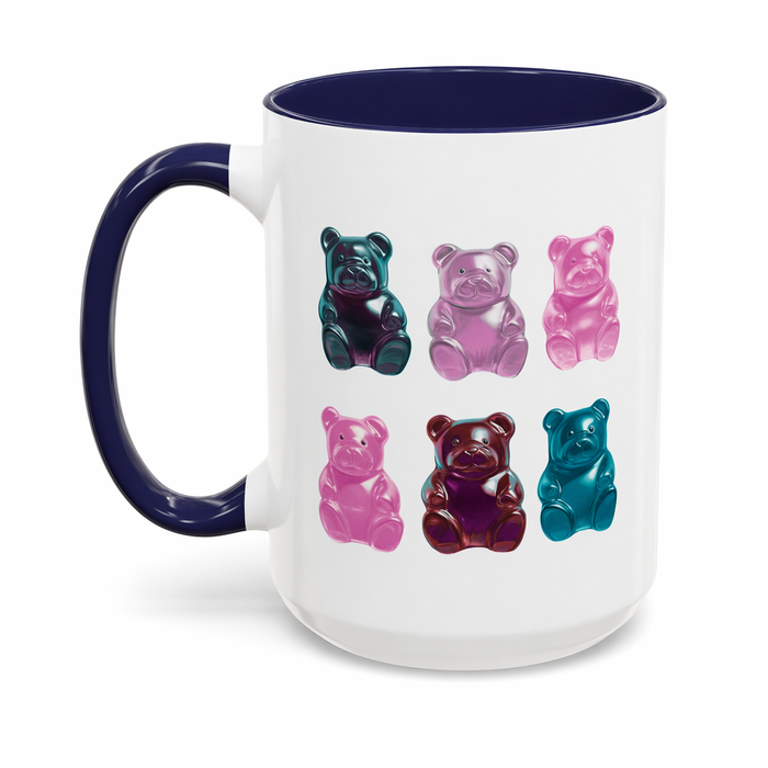 Bear-Shaped Coffee and Tea Mug with Gummy Bear Design Default