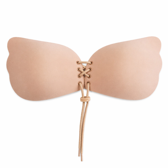 Beige Push Up Bra with Butterfly Design Default