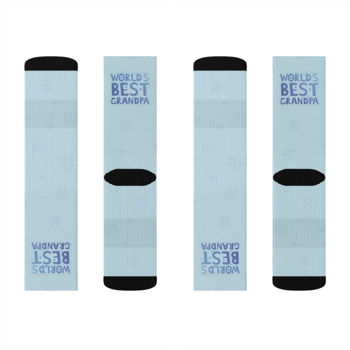 Best Grandfather Novelty Socks, Unmatched Quality Worldwide: light blue, dark blue grandpa, typographic novelty style