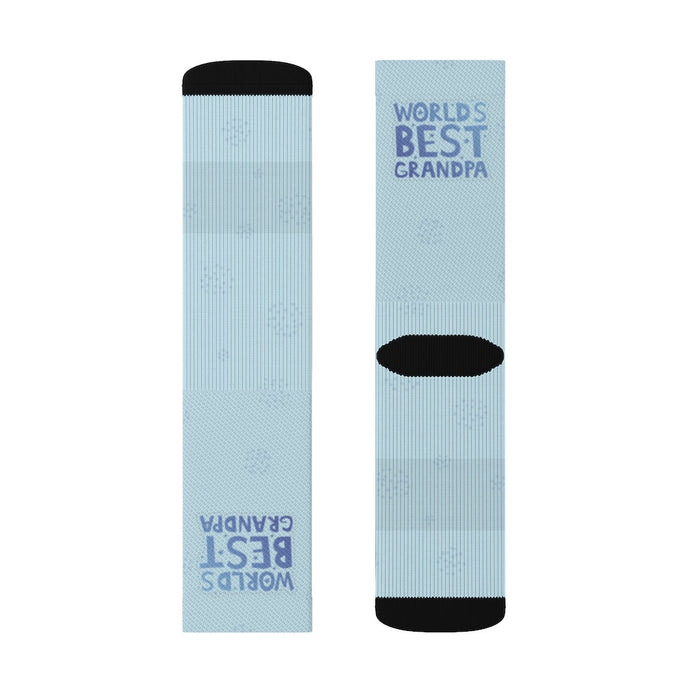 Best Grandfather Novelty Socks, Unmatched Quality Worldwide: light blue, dark blue grandpa, typographic novelty style