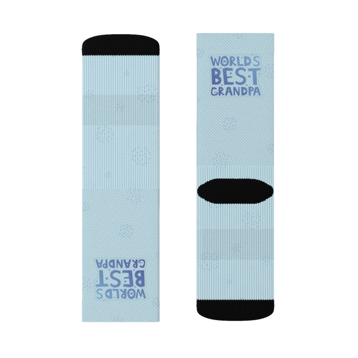 Best Grandfather Novelty Socks, Unmatched Quality Worldwide: light blue, dark blue grandpa, typographic novelty style
