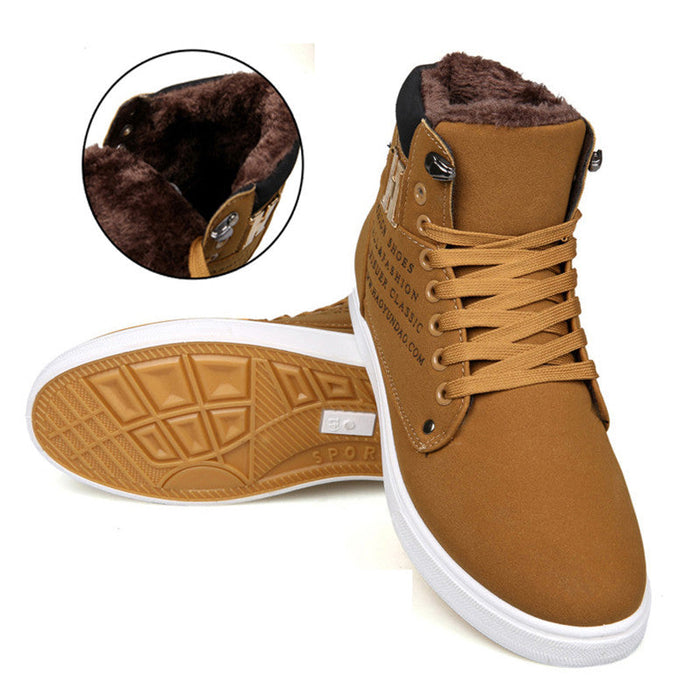 Black Lace Up Sneaker Boots for Men: black, white high-top sneaker, casual streetwear style