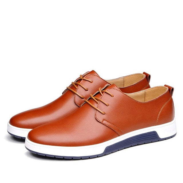 Black Leather Shoes for Men: Embrace Street Style Elegance: black, white lace-up dress shoe, minimal formal-casual style