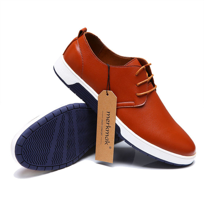 Black Leather Shoes for Men: Embrace Street Style Elegance: black, white lace-up dress shoe, minimal formal-casual style