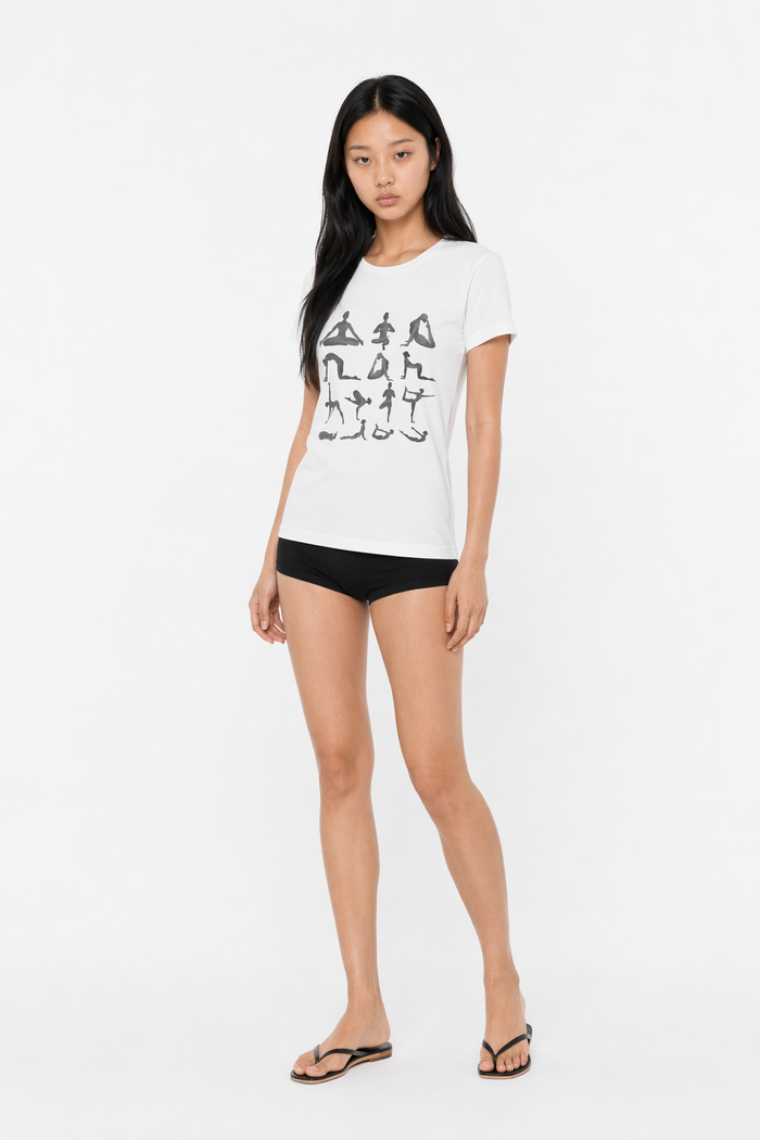 Black T-Shirt with Yoga Retreat Design Default