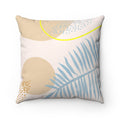 Blue Foliage Pillow Home Decor, Available in 4 Different Sizes: off-white, beige decorative throw pillow, minimal abstract bo