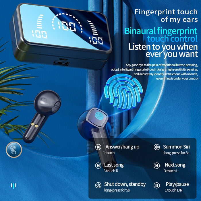Bluetooth 5.3 Wireless Earbuds with Dragon-inspired Design: white, light blue wireless earbuds with charging/display case, mi