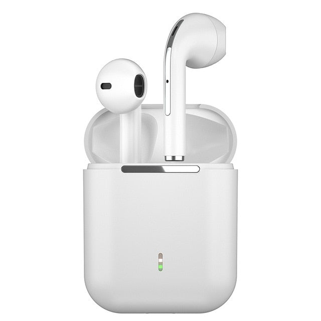 Bluetooth Earbuds, Dragon J-MAX Edition: dark gray, black wireless earbuds with charging case, minimal style