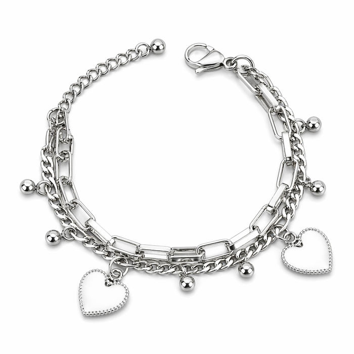 Bohemia Double-Layered Bangle Silver