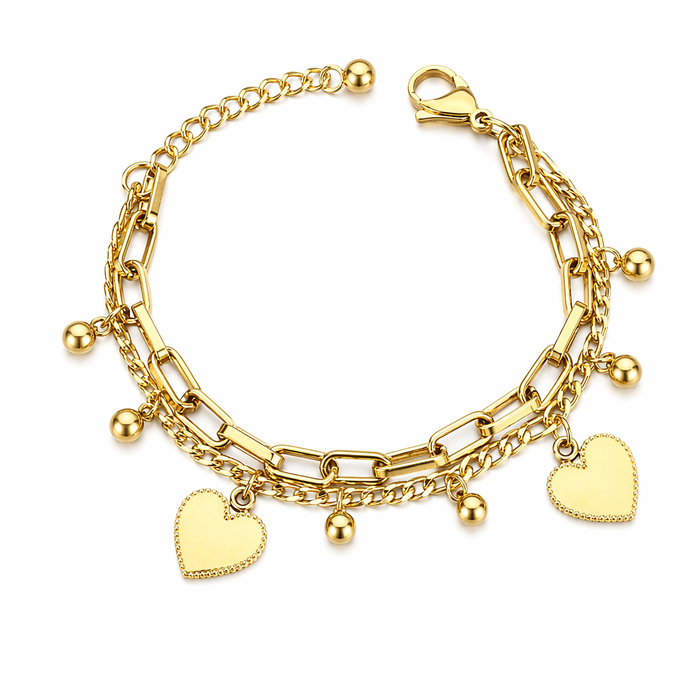 Bohemia Double-Layered Bangle Gold