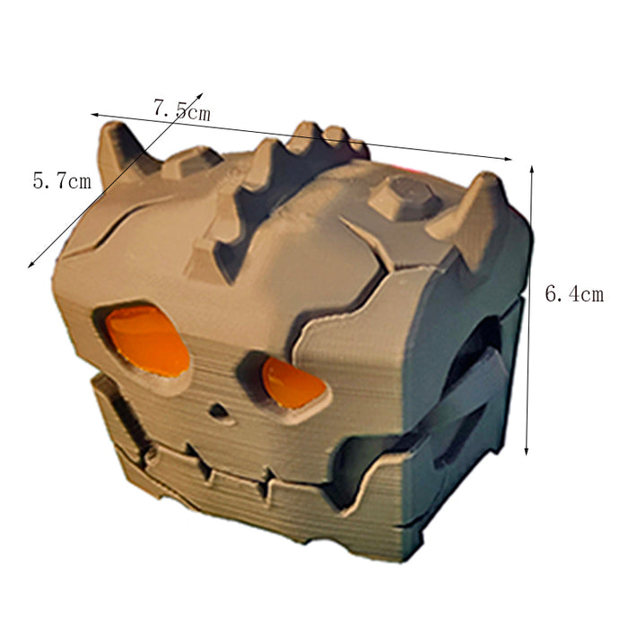 Bokoblin Chest Game Card Holder: dark blue, purple skull, stylized cartoon gothic style