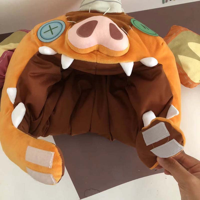 Bokoblin Mask Hat for Link Cosplay: orange, brown cartoon monster character, cartoon, kawaii style