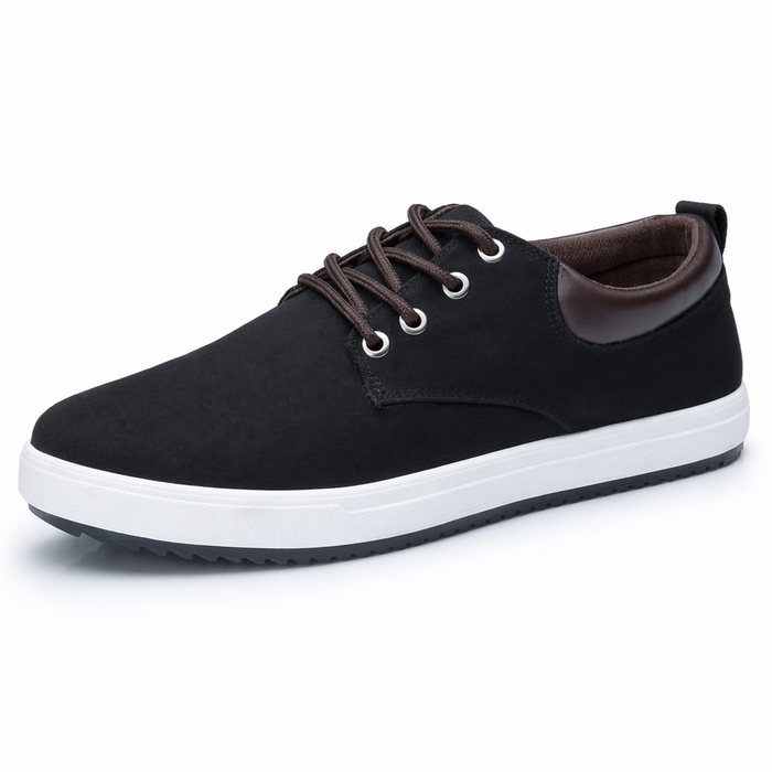 Breathable Lace-Up Casual Shoes for Men Black