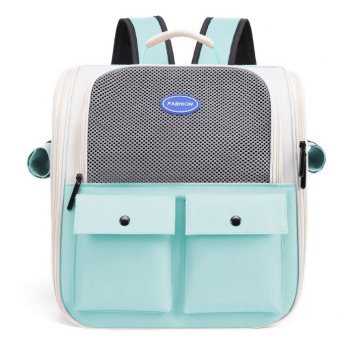 Breathable Travel Backpack for Pets: cream, pink cat, cute, minimal style
