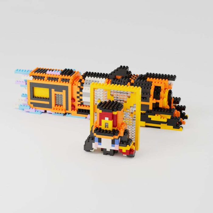 Build Your Own Astral Express Set: orange, black train locomotive, block-built toy model style