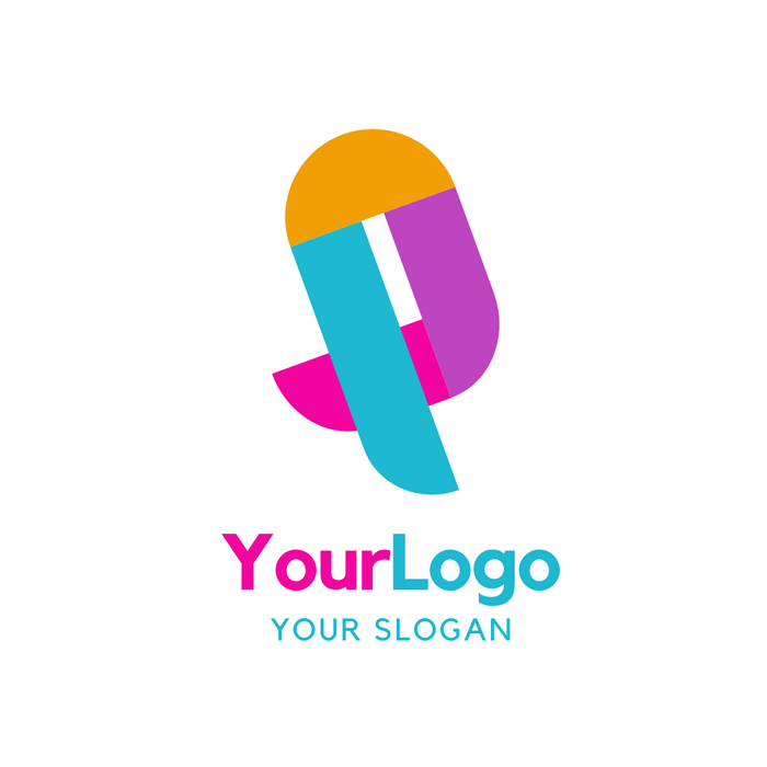 Business Logo Design Services: light blue, black abstract mountain logo, modern minimal graphic design style