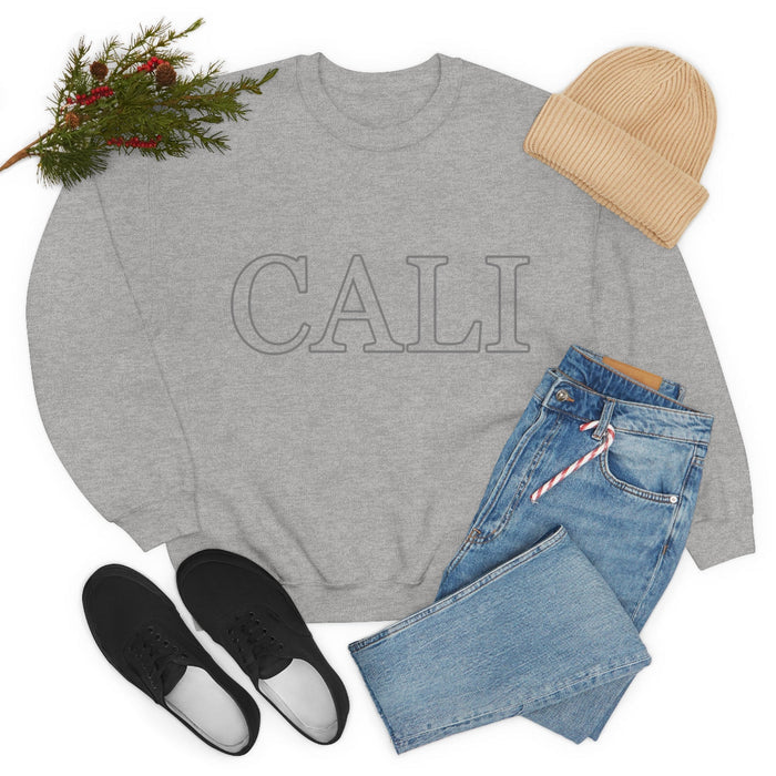 California State Women's Gray Crewneck Sweatshirt: heather gray crewneck sweatshirt, minimal casual style