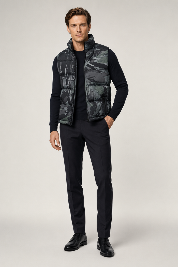 Camo Army Green Men's Puffer Vest Default