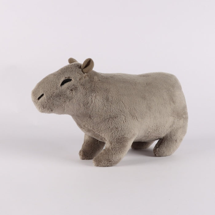 Capybara Plush Toy in Two Sizes: light blue, black capybara, kawaii style