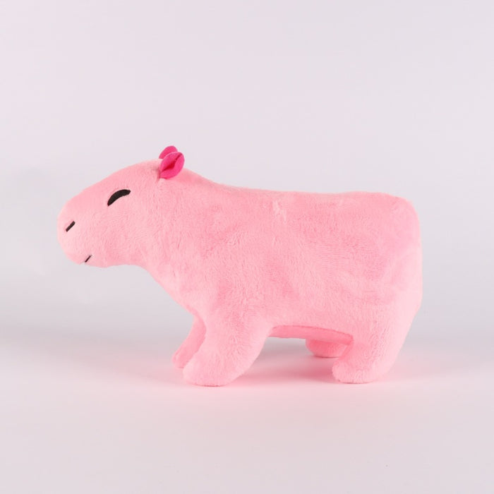Capybara Plush Toy in Two Sizes: light blue, black capybara, kawaii style