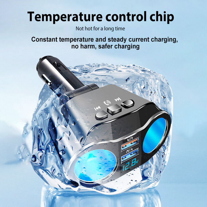 Car Lighter Adaptor with Dual USB Port: black, silver car cigarette-lighter power adapter/charger, modern style