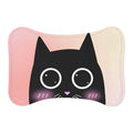 Cartoon Cat Pet Feeding Mats in Blush, Available in 3 Sizes: pink, cream cat, cartoon kawaii style