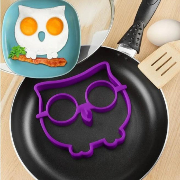 Cartoon Character Egg and Pancake Shaper Set, 6 Piece Collection: red, orange sun and cloud, cartoon style