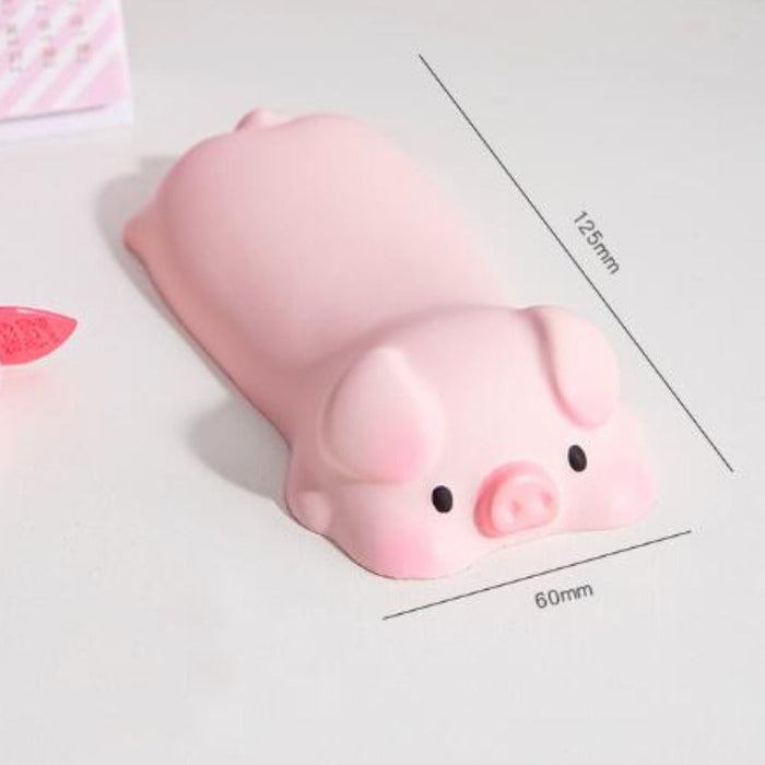 Cartoon Hand Support for Wrist Comfort: yellow, orange cartoon animals: tiger, pig, and bunny, kawaii cartoon style