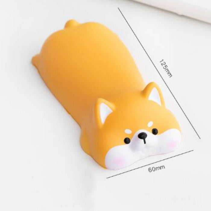 Cartoon Hand Support for Wrist Comfort: yellow, orange cartoon animals: tiger, pig, and bunny, kawaii cartoon style