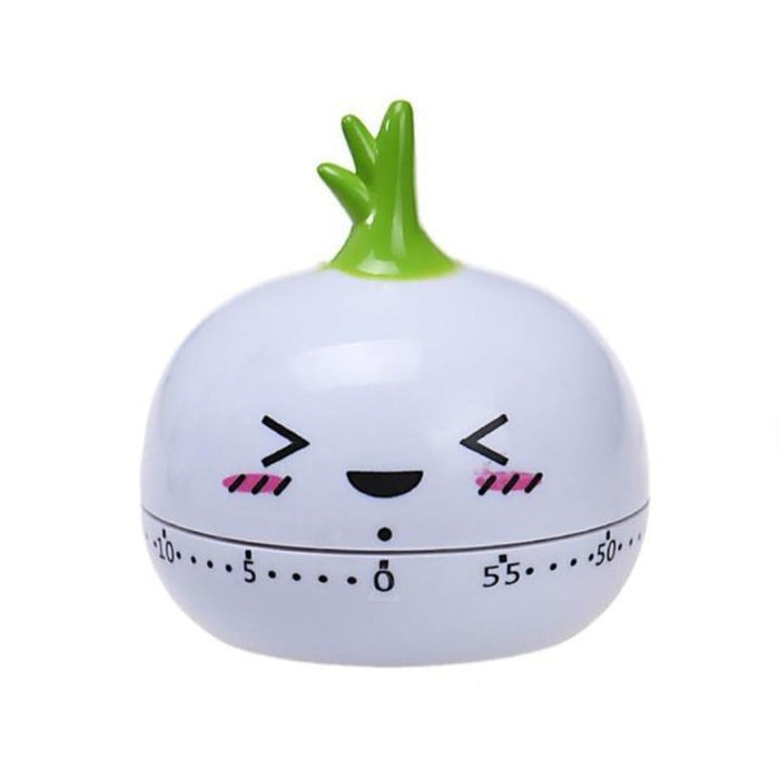 Cartoon-Style Kitchen Timer with 60-Minute Countdown: yellow, white chick/bird character, cartoon kawaii style