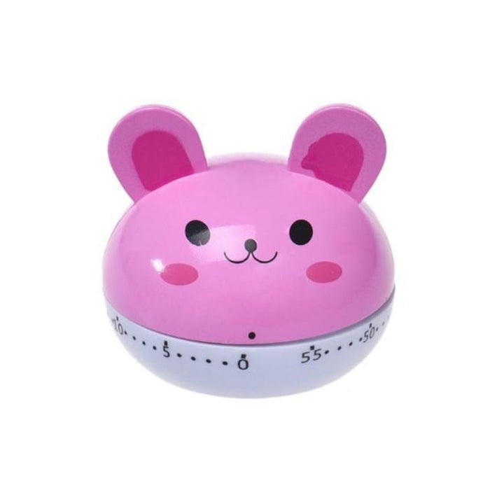 Cartoon-Style Kitchen Timer with 60-Minute Countdown: yellow, white chick/bird character, cartoon kawaii style