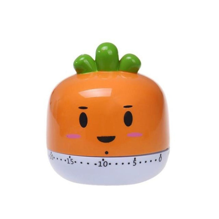 Cartoon-Style Kitchen Timer with 60-Minute Countdown: yellow, white chick/bird character, cartoon kawaii style