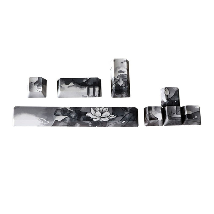 Cartoon Themed Keycaps: Redefine the Essence of Your Product!: black, white decorative keyboard keycap sets, illustrated deco