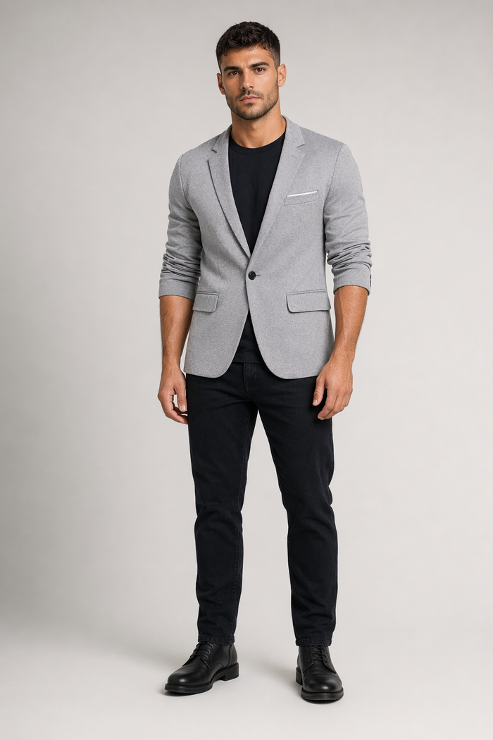 Casual Blazer for Men: Redefining Style with Ease Gray