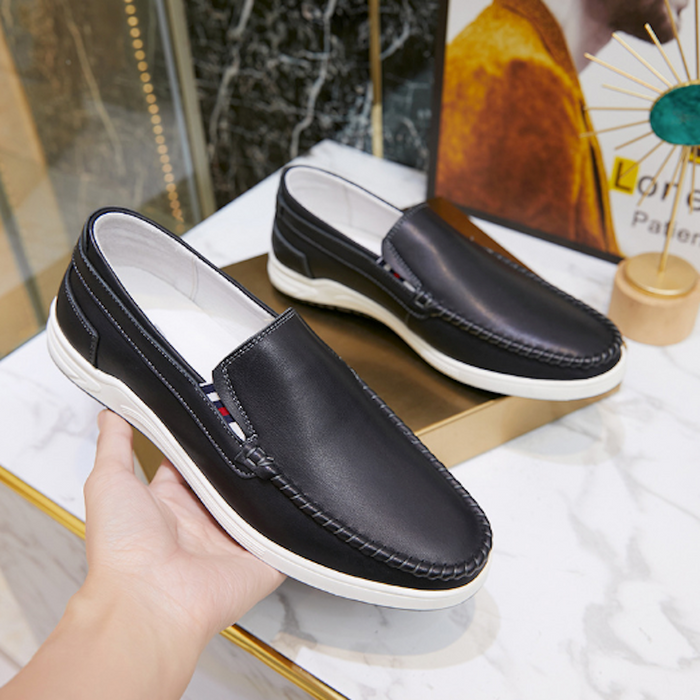 Casual Men's Loafer Footwear for Everyday Wear: black, white slip-on shoes, minimal casual style