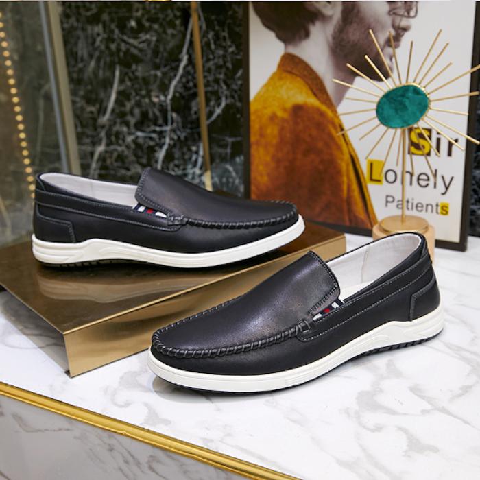 Casual Men's Loafer Footwear for Everyday Wear: black, white slip-on shoes, minimal casual style