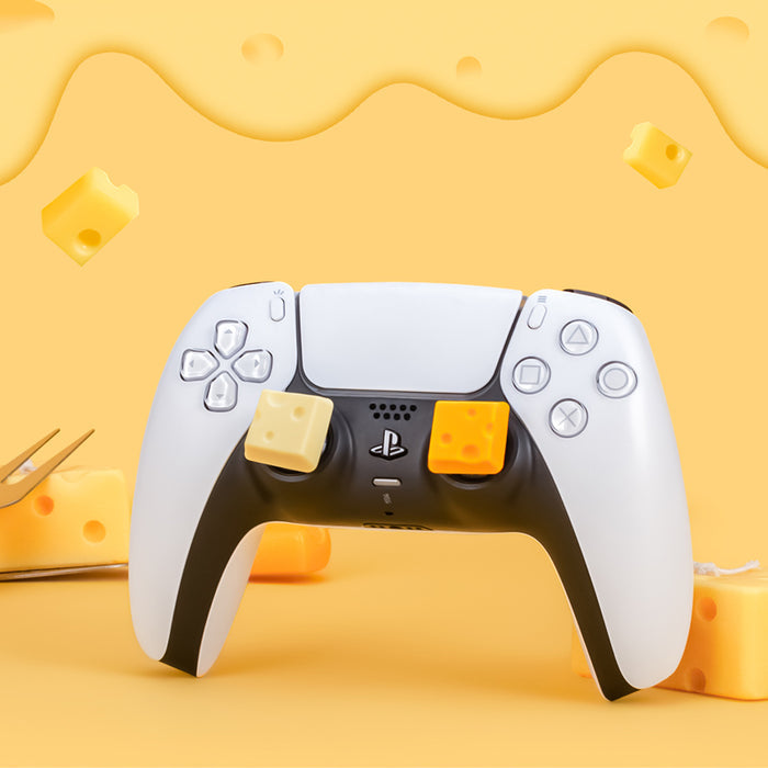 Cat Steam Deck Thumb Grips, Cute & Functional: white, black game controller, modern gaming accessory style