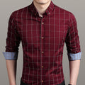 Checkered Collar Men's Shirt: Clarifying the Essence: white, black button-up shirt, smart casual style