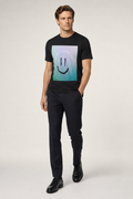 Cheerful Logo Tee for Men to Start the Day Right Black