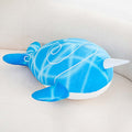 Childe Whale Plushie: An Aquatic Adventure: bright blue, white fish, cartoon style
