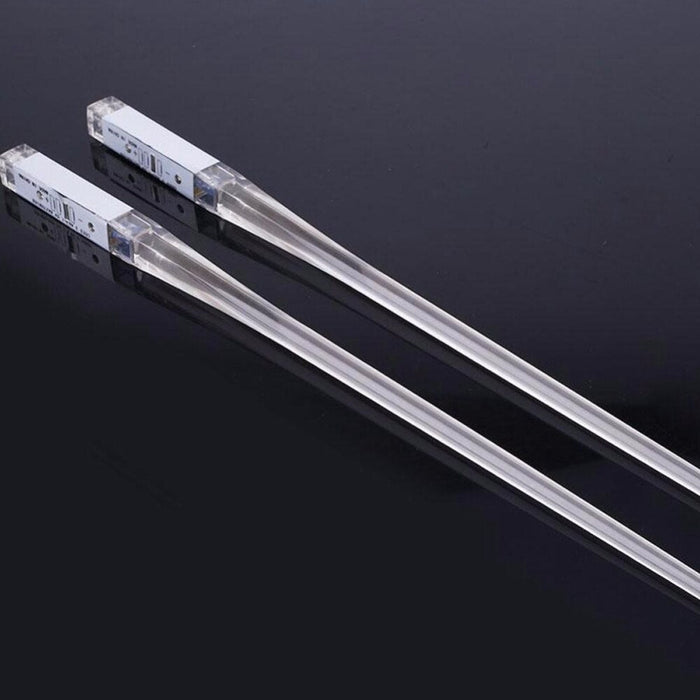 Chopsticks with Illuminated Tips: yellow, purple LED illuminated chopsticks, modern novelty style
