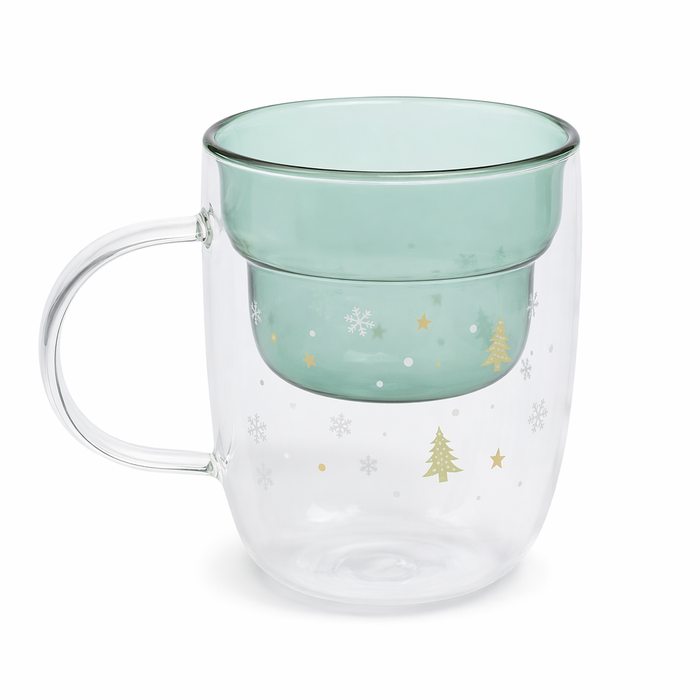Christmas Tree Glass Cup Set Default