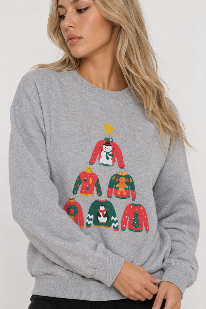 Christmas Tree Themed Women's Sweater Default