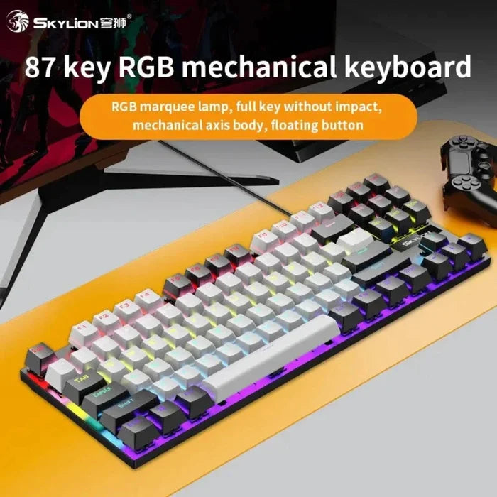 ChromaShine USB Wired Gaming Keyboard: black, red computer keyboard, gaming style