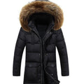 Classic Black Winter Coat with Faux Fur Hood, Inspired by Military Style: black, brown hooded puffer coat, minimal winter out