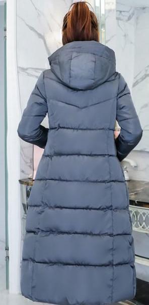 Classic Gray Hooded Puffer Coat for Women: dark gray, black long hooded puffer coat, casual minimal style